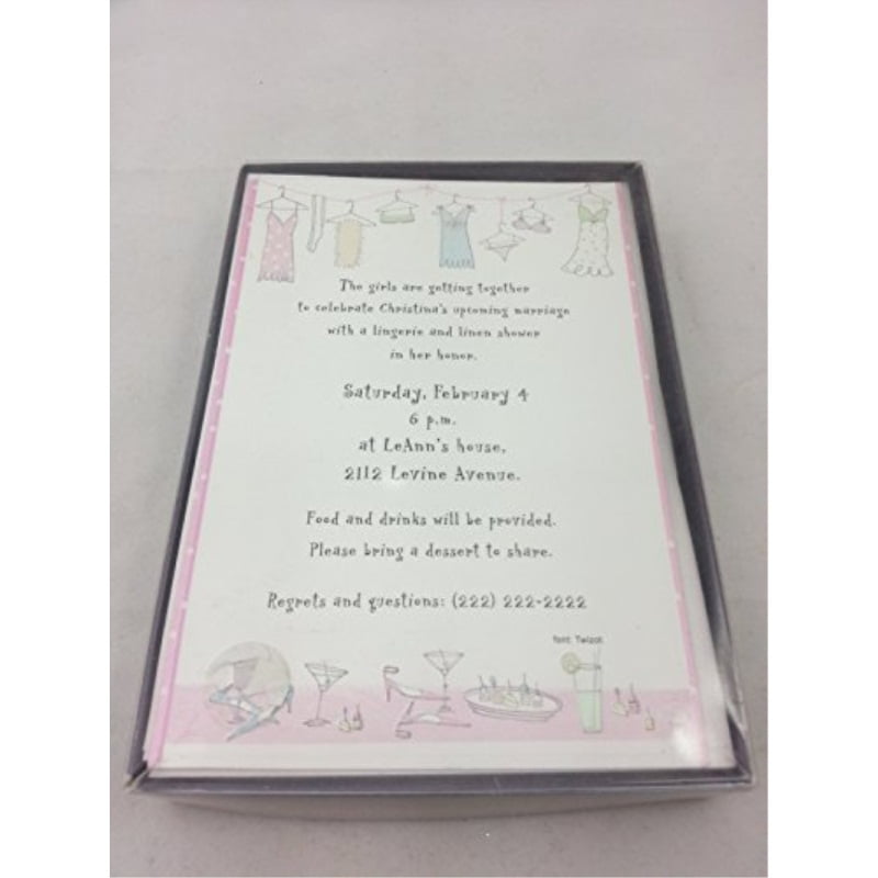 Hallmark 10 Printable Bridal Shower Invites with Envelopes IWS4396 image relating to Walmart Printable Invitations known as Hallmark 10 Printable Bridal Shower Invites with Envelopes IWS4396
